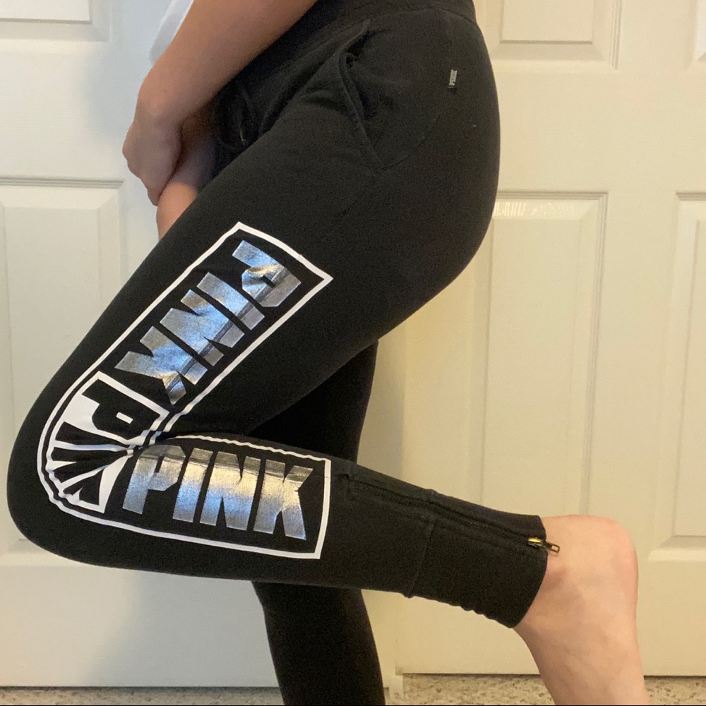 VS PINK Zipper Sweatpants